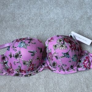 Victoria's Secret Pink Floral Underwire Padded Bra